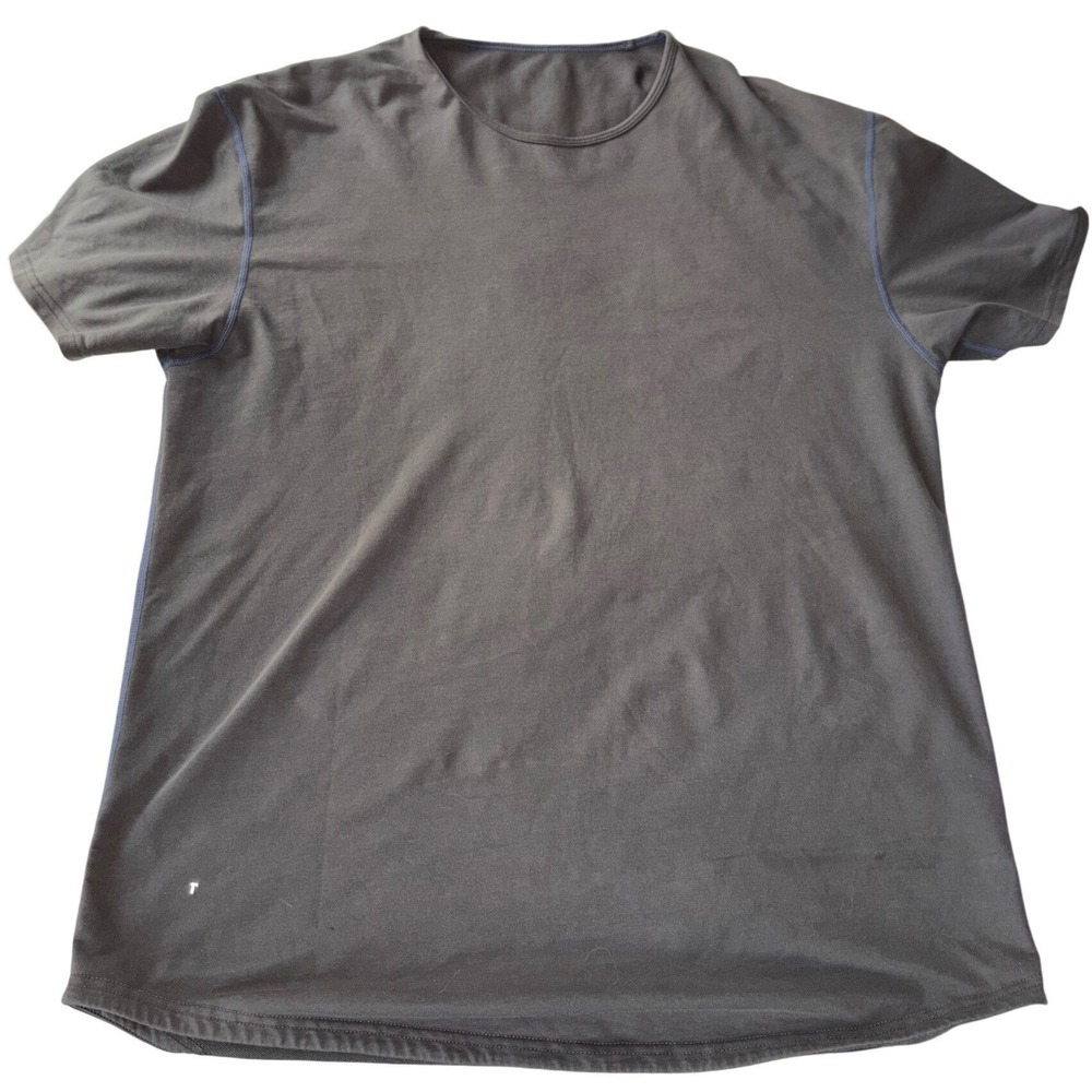 BYLT‎ Basics XL Charcoal Gray Drop Hem Premium Tee Performance Techwear Luxe
